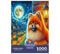 Pommern Puzzle Familien-Puzzlespiel Wohnungsdekoration 1000 Teile Netter Hund Puzzle Perfekt Für Damen, Herren, Kinder Ab 14 Jahren 70x50cm/1000pcs