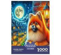 Pommern Puzzles Perfekt Für Spieleabende Heimdekoration 1000 Stück Herausforderndes Netter Hund Puzzle Für Damen, Herren, Kinder Ab 14 Jahren 38x26cm/1000pcs