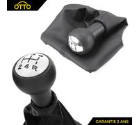 Pomo Cambio + Cuffia Leva Cambio Per PEUGEOT 207 307 308 406 807 Nero