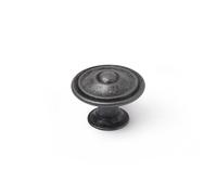 Pomo Rei 3110 Argentato Metallo Consumato Ø 35 x 26 mm 4 Pezzi