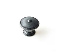 Pomo Rei 3121 Argentato Metallo Consumato Ø 30 x 24 mm 4 Pezzi