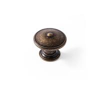 Pomo Rei 3121 Dorato Metallo Consumato Ø 30 x 24 mm 4 Pezzi