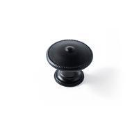 Pomo Rei 3121 Nero Metallo Ø 30 x 24 mm 4 Pezzi