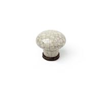 Pomo Rei 818 Bianco Metallo Consumato Ø 30 x 27 mm [2 Unità]