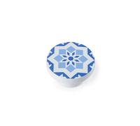 Pomo Rei e242 Azzurro legno di faggio Ø 40 x 22 mm 4 Pezzi