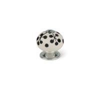 Pomo Rei e506 Azzurro Metallo Fiore Ø 40 x 36 mm 4 Pezzi