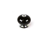 Pomo Rei e517 Nero Metallo Ø 40 x 36 mm 4 Pezzi