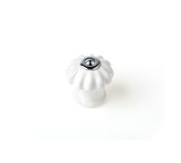 Pomo Rei e524 Bianco Metallo Ø 28 x 27 mm 4 Pezzi