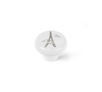 Pomo Rei e816 Bianco Porcellana Illustrato Ø 40 x 31 mm 4 Pezzi