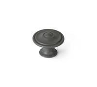 Pomo Rei Grigio Metallo Ø 35 x 26 mm 4 Pezzi