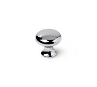 Pomo Rei Metallo Cromato Ø 25 x 24 mm Finitura lucida 4 Pezzi