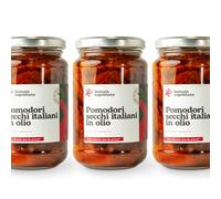 Pomodori Secchi in Olio - Fantasia Napoletana - 3 Vasi da 370 Ml - Pomodori Secchi Italiani - Ideali come Aperitivo, Contorno, su Bruschette
