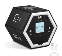Pomodoro Cubo Digitale Timer da Cucina, Gravity, Timer Rotante 1/5/10/25/30/60 Minuti Studio, Cucina, Cucina, Yoga, Sport (Nero)