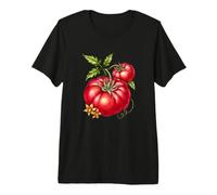 Pomodoro Illustrazione Botanica Opera d'Arte Vegetale Maglietta Premium