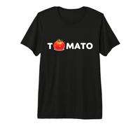 Pomodoro Parola Testo Rosso Grafica Stile Pop Maglietta Premium