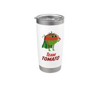 Pomodoro | Super eroe per vegani e vegetariani e giardinaggio Bicchiere termico in acciaio inox doppia parete