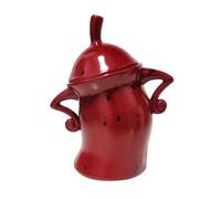 Pomoflexi Contenitore con Atteggiamento, Divertenti Contenitori Ermetici per la Cucina, Simpatico Serbatoio per Alimenti con Coperchio Ermetico 20 X 17,5 X 10 cm Rosso