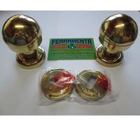 POMOLO MANIGLIA CAL PORTA PORTONE D. 50 mm H. 75 mm OTTONE LUCIDO
