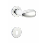 Pomolo modello ovale con quadro con rosette patent argento Argento