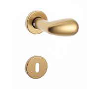 Pomolo modello ovale con quadro con rosette patent bronzata Bronzo