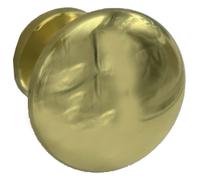 Pomolo per porta Ares ottonato Ø 74 mm Ottone lucido