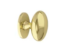 POMOLO PER PORTA OVALE IN OTTONE POGGI & MARIANI MOD.PIERRE FISSO ORO LUCIDO 60F