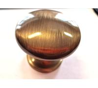 Pomolo Pomo Fisso Porta Portone Ottone Bronzo Graffiato mm. 75x55 MARIVA