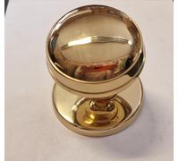 Pomolo Pomo Fisso Porta Portone Ottone Oro Lucido mm. 70X85 MARIANI