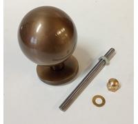 POMOLO POMO PER PORTA PORTONCINO BRONZO Ø MM.70 CON BARRA FILETTATA E DADO CIECO