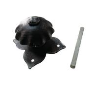 POMOLO POMO PER PORTA PORTONCINO FERRO BATTUTO Ø MM. 65 CON PERNO E PIASTRA