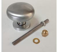 POMOLO POMO PER PORTA PORTONCINO GRIGIO SAT. Ø MM. 70 BARRA FILETTATA DADO CIECO