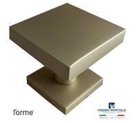 POMOLO POMO PER PORTA PORTONE QUADRATO CON ROSETTA QUADRA ORO SATINATO OPACO