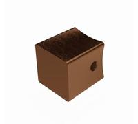 POMOLO POMO QUADRO PER CILINDRO Q8 E PER LIMITATORI IN ALLUMINIO BRONZATO F4