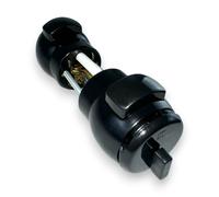 Pomolo serratura premi e apri nera con doppia chiave 13NE Meroni