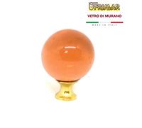 POMOLO VETRO MURANO SFERA DIAMETRO mm.40 BASE ORO vari colori POMOLINO VETRO