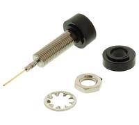 Pomona 4005 - 0 in ottone isolato banana jack con filo avvolto terminale, 3,1 cm lunghezza, nero (confezione da 10)