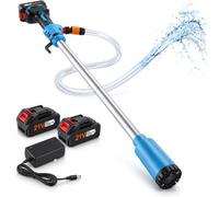 Pompa a batteria per olio e acqua, 20.000 giri/min, senza spazzole, 2 × 4000 mAh, IPX5, per diesel, olio combustibile, acqua e benzina, senza fili, autoadescante, con 2 batterie e accessori
