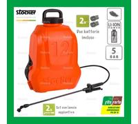 POMPA A BATTERIA STOCKER A LITIO ZAINO ELETTRICA 5 BAR 2 LANCE 2 BATTERIE 12 LT