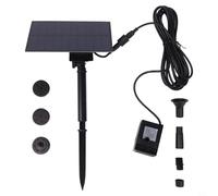 Pompa a fontana a energia solare con pannello 5 V, portata 160 l/h, per vasche per uccelli e piccoli stagni
