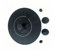 Pompa a fontana galleggiante solare da 2 W per vasche per uccelli e giardini 6 ugelli Flusso d'acqua regolabile Due opzioni di pannello solare monocristallino o policristallino 18 CM Design