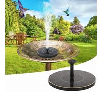 Pompa a fontana per uccelli a energia solare con 6 ugelli per vasche per uccelli, giardini, laghetti e piscine, decorazione ideale per esterni