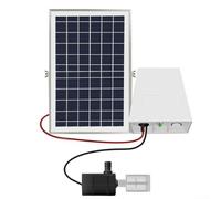 Pompa a fontana regolabile a 5 velocità, pompa solare 9V/10W con pannello solare regolabile, kit pannello fontana esterna, protezione intelligente della batteria, adatta per acquari. (9 V 10 W 2600