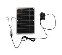 Pompa a fontana solare da 5 W con compatibilità USB per laghetto da giardino e vasca per uccelli, pompa ad energia solare che fornisce un flusso di 120 litri all'ora e un sollevamento dell'acqua di 50