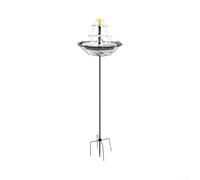 Pompa a fontana solare in metallo e plastica, altezza di sollevamento 40 cm | Dimensioni 45 cm, pali in metallo inclusi, fissaggio sicuro a terra, blu, viola, rosa, nero, decorazione da giardino