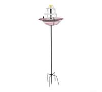 Pompa a fontana solare in metallo e plastica, altezza di sollevamento 40 cm | Dimensioni 45 cm, pali in metallo inclusi, fissaggio sicuro a terra, blu, viola, rosa, nero, decorazione da giardino