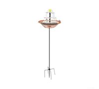 Pompa a fontana solare in metallo e plastica, altezza di sollevamento, 40 | Dimensioni 45 cm, pali in metallo inclusi, fissaggio sicuro a terra, blu, viola, rosa, nero, decorazione da giardino
