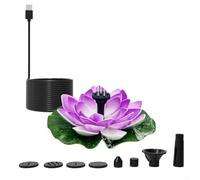 Pompa a fontana USB a forma di anemone per giardino, stagno, decorazione per vaschetta per uccelli, progettata per integrazione senza soluzione di continuità e movimento naturale dell'acqua (viola)