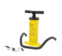 POMPA A MANO 38/40CM GONFIATORE MANUALE GIALLO CON TUBO FLESSIBILE 2 ADATTATORI