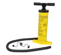 POMPA A MANO A DOPPIA AZIONE 51CM GONFIATORE MANUALE GIALLO CON TUBO 2 ADATTATOR