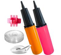 Pompa a mano con pompa a palloncino, kit per gonfiaggio e palloncini, 2 pompe ad aria manuale per palloncini e ghirlanda di palloni strumento per cravatta, corda per palloncini e nastro per